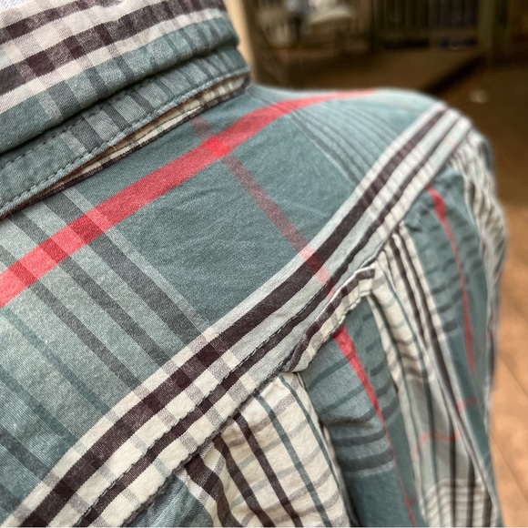 Filson Long Sleeve Shirt XL Green Pattern Check COTTON Soft - Picture 3 of 5